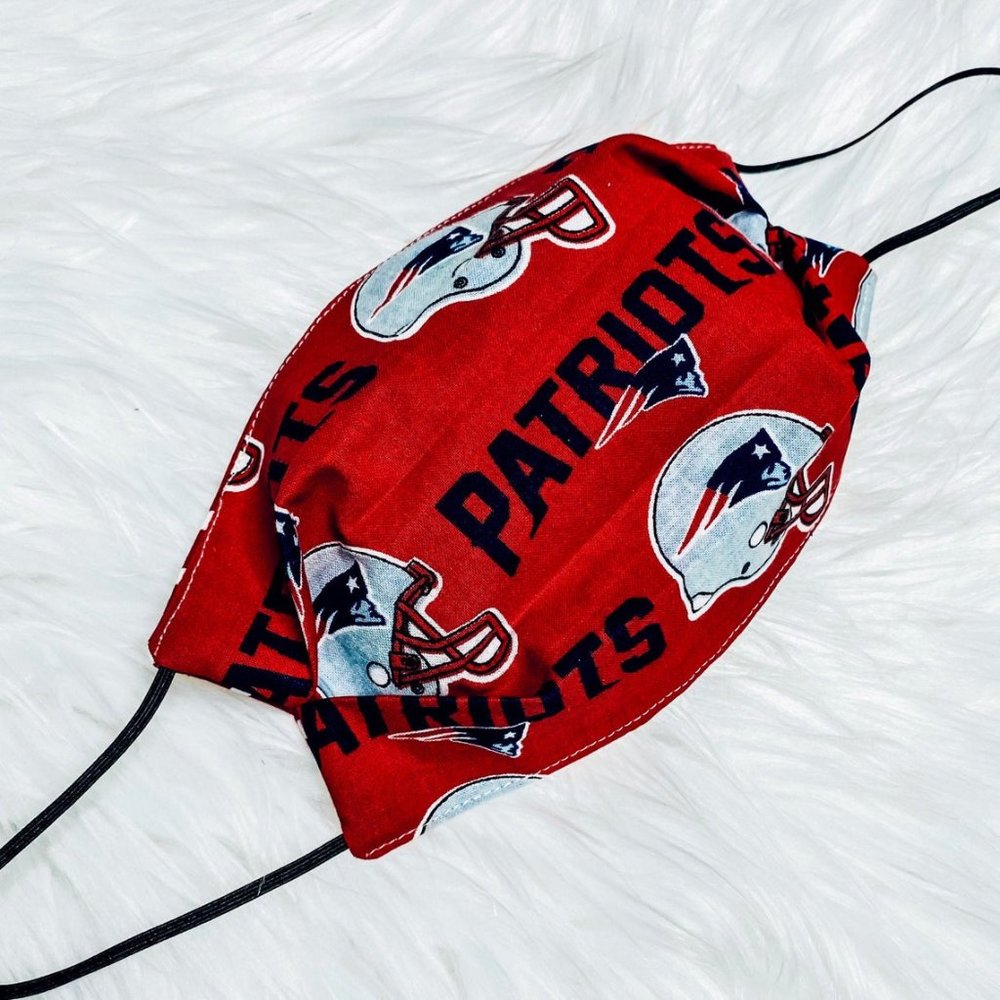 HANDMADE PATRIOTS PRINT FACE MASK  - TEEN/ADULT